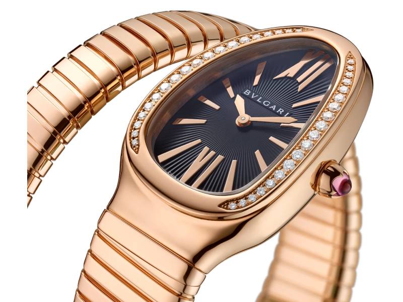 WOMEN'S WATCH QUARTZ PINK GOLD AND DIAMONDS SERPENTI TUBOGAS BULGARI 101815